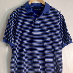 NAUTICA Polo Striped Shirt Short Sleeve 100% cotton